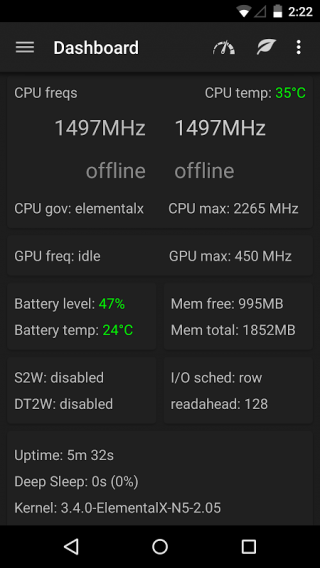 ElementalX Kernel Screenshot