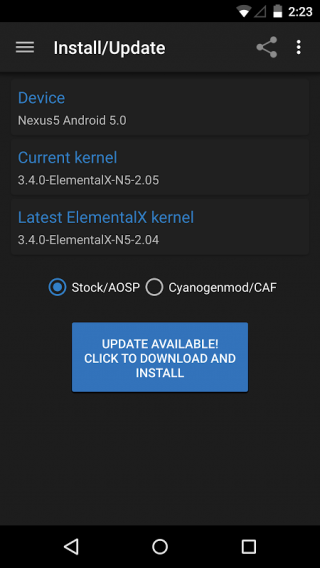 ElementalX Kernel Screenshot