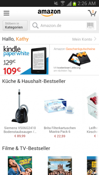 Amazon DE Screenshot