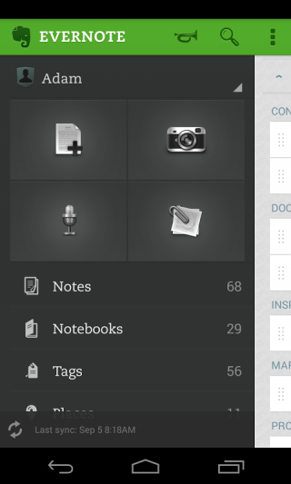 Evernote For Android Screenshot