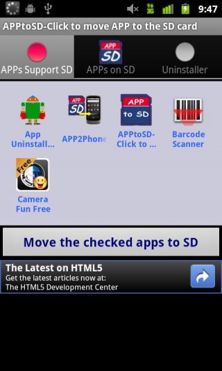 APP to SD / APP2SD Screenshot