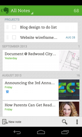 Evernote For Android Screenshot