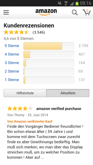 Amazon DE Screenshot