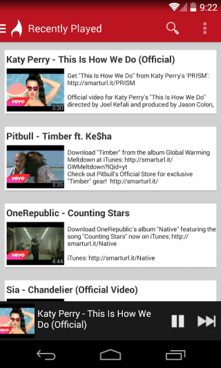 FireTube: YouTube Music Player Screenshot