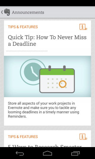 Evernote For Android Screenshot