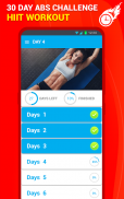 六块腹肌锻炼30日健身：HIIT锻炼 screenshot 8