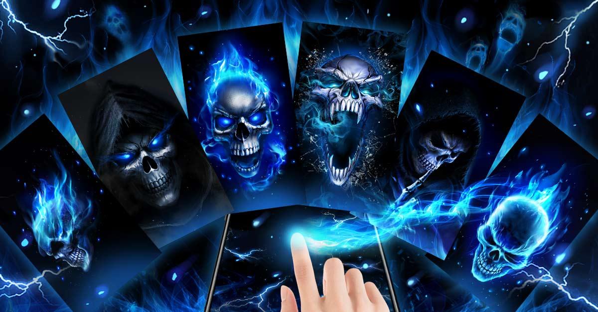 Ice Skull Live Wallpaper  Dark  Striking  free download