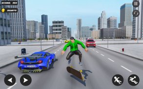 Street SkateBoard Game-Extreme 3D Flip Skater Game screenshot 0