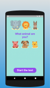 What animal are you? Test screenshot 0