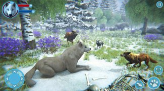 Lobo ártico Familiares Simulator: Jogos dos animai screenshot 3