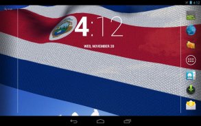 3D Costa Rica Flag LWP screenshot 1