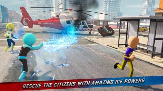 Stickman Ice Hero Crime City - Rope Hero screenshot 1