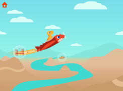 恐竜飛行機 - 子供の世界探検ゲーム、学習と知育を刺激 screenshot 1