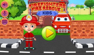 Bombeiros e caminhão de bombeiros - jogos crianças screenshot 0