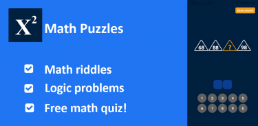 Fast Math Puzzles & Riddles screenshot 0