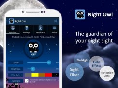 Coruja Noite - luz azul Filtro screenshot 1