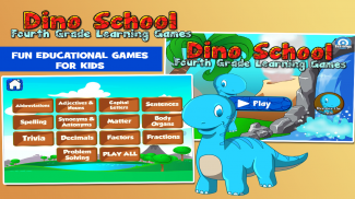 Dino 4th Grade Learning Games screenshot 2