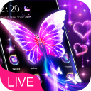 Glow 3D Neon Butterfly Theme Icon