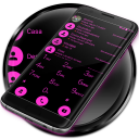 Dialer Flat Black Pink Theme