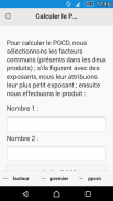 Facteurs premiers, PGCD, PPCM screenshot 3