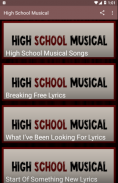 Songs & Lyrics High School Musical New screenshot 1