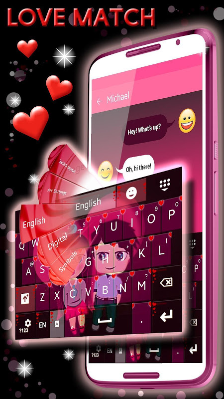 love keyboard theme download