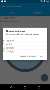 Sorteio de nomes screenshot 3