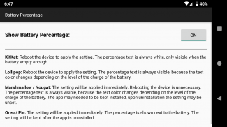 Battery Percentage screenshot 0