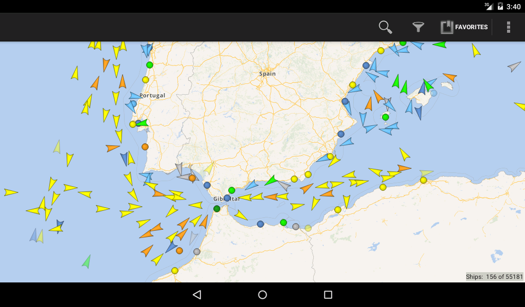 Vesselfinder карта в реальном времени