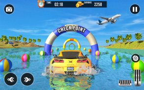 Crazy Car Water Surfing Games screenshot 0