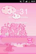 GO Locker Theme الأرنب الوردي screenshot 2