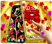 Gold rose live wallpaper screenshot 1