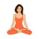 Breathing. Breathe meditation icon