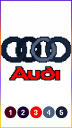 Cars Logo Color by Number: Pixel Art Coloring Book screenshot 1