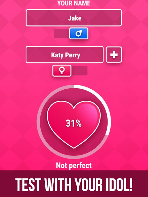 The app is called Love tester btw.