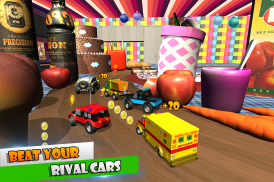 Toy Car Food Smasher: Mini Cars race on Table screenshot 9