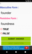 Masculine Feminine Nouns Quiz screenshot 5