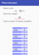 Plate Calculator screenshot 1