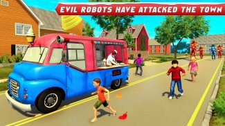 الآيس كريم شاحنة روبوت لعبة - روبوت تحويل الحروب screenshot 6
