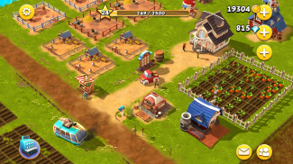 Happy Town Farm: เกมทำฟาร์มฟรี screenshot 0