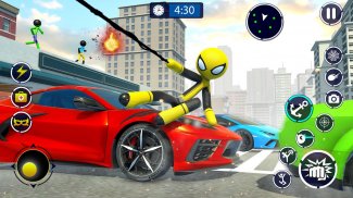 Stickman Spider Rope Hero Game screenshot 3