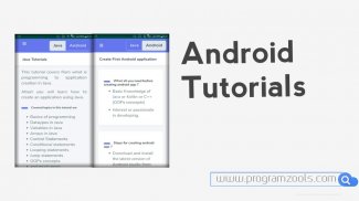 Programzools - Learn Java, Android, HTML, CSS, PHP screenshot 0