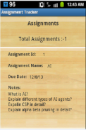 Assignment Tracker screenshot 1