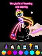 Learn To Draw Glow Princess screenshot 14