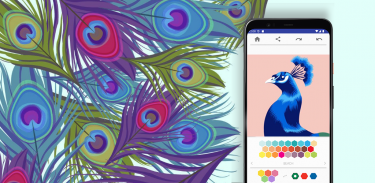 Peacock Coloring pages screenshot 2