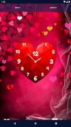 Love Hearts Clock Wallpaper screenshot 1