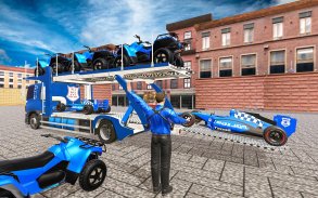 US Police Formula Car Transporter Truck screenshot 5