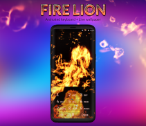 Fire Lion Keyboard + Wallpaper screenshot 1