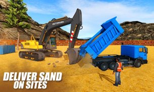 Heavy Excavator Crane Builder-Sand Digger Truck 3D screenshot 1