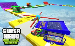 Superhero Tuk Tuk Rickshaw: Stunt Driving Games screenshot 0